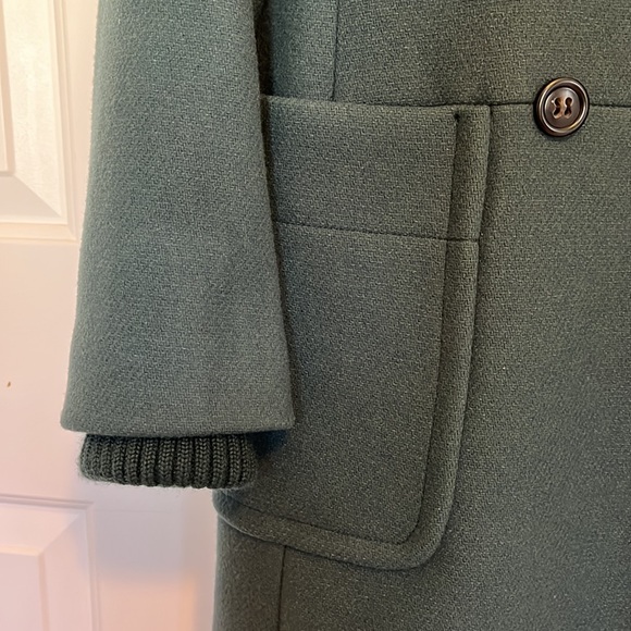 J. Crew womens dark green stadium cloth peacoat size 2 - Picture 3 of 6
